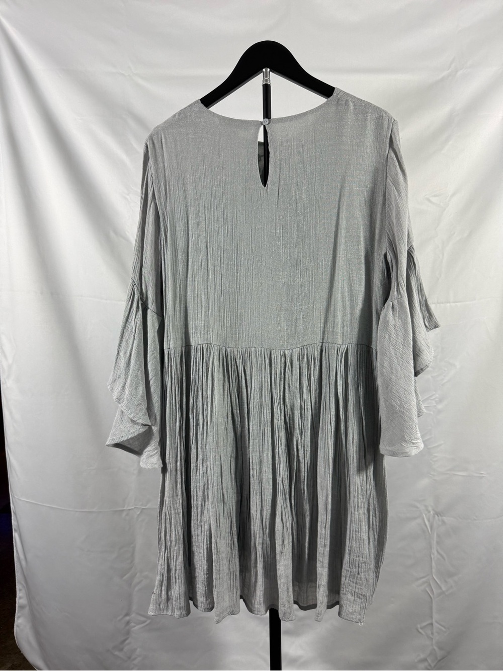 Umgee Embroidered Boho Midi Dress XL Bell Sleeve Cottagecore Floral - Picture 5 of 8